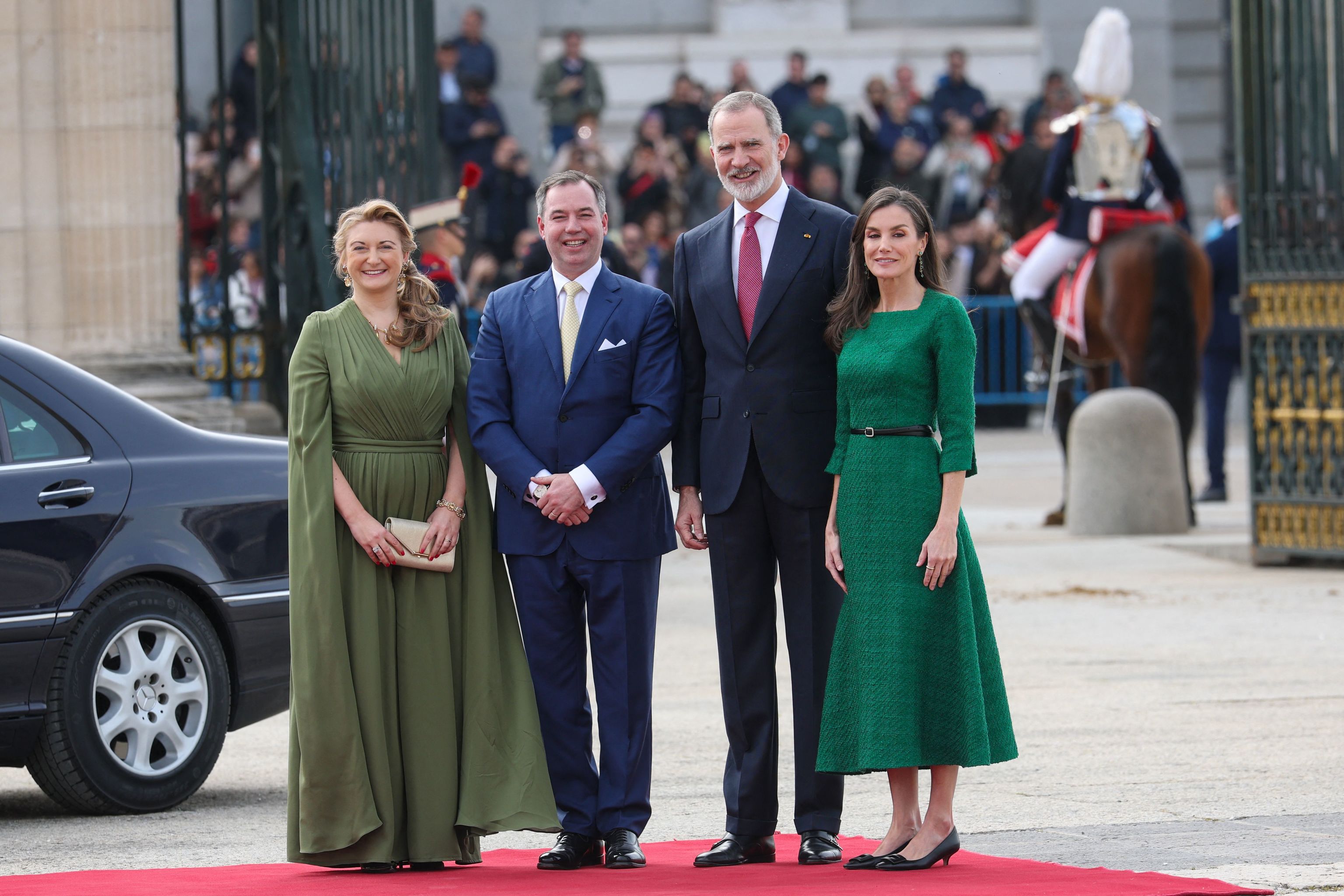 Los Reyes Felipe y Letizia con los Grandes Duques de Luxemburg Guillermo y Stephanie.