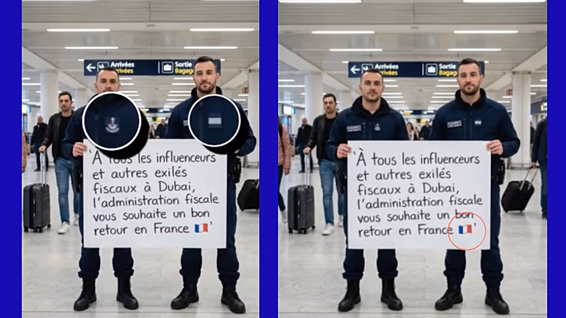 Analysis of French border guards image