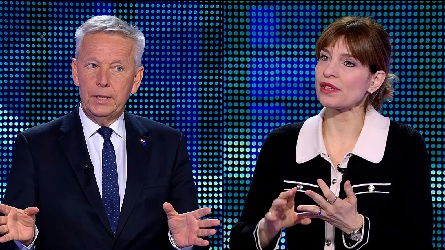 MEPs Reinhold Lopatka (EPP) and Hana Jalloul (S&amp;D) in The Ring