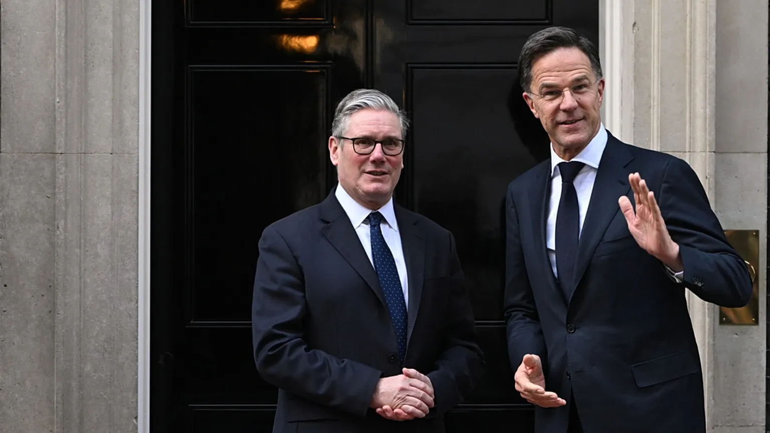 Prime Minister Keir Starmer welcomes NATO Secretary General Mark Rutte to Downing Street in London, 17 March 2026