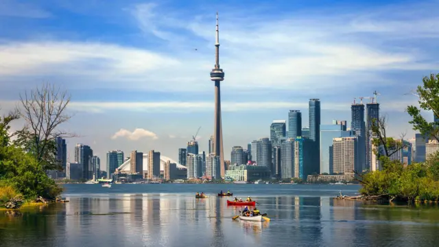 Una vista panorámica del Lago Ontario, en Toronto