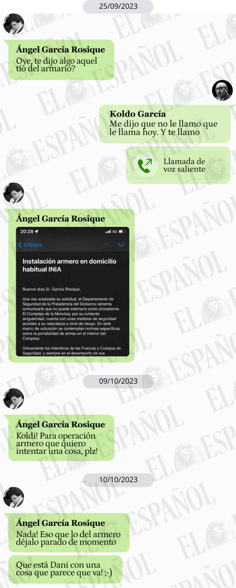 Conversación entre Ángel García Rosique y Koldo García en 2023