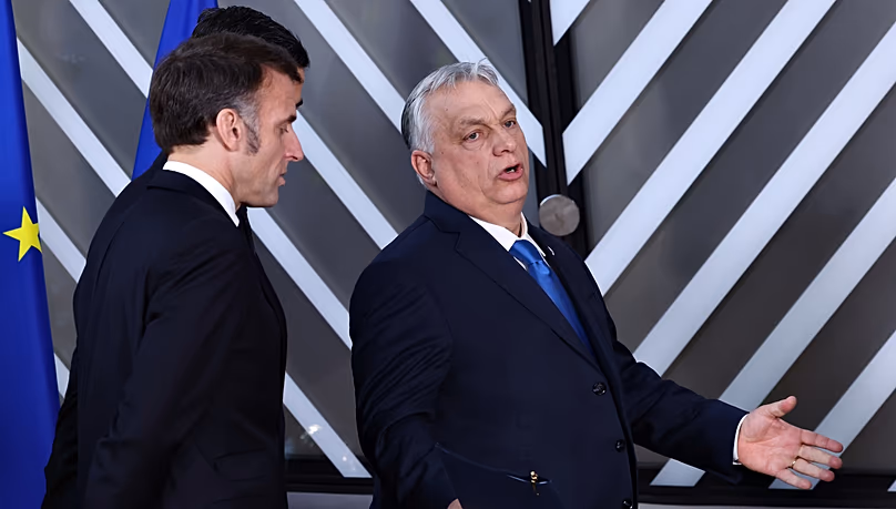 Emmanuel Macron and Viktor Orban.