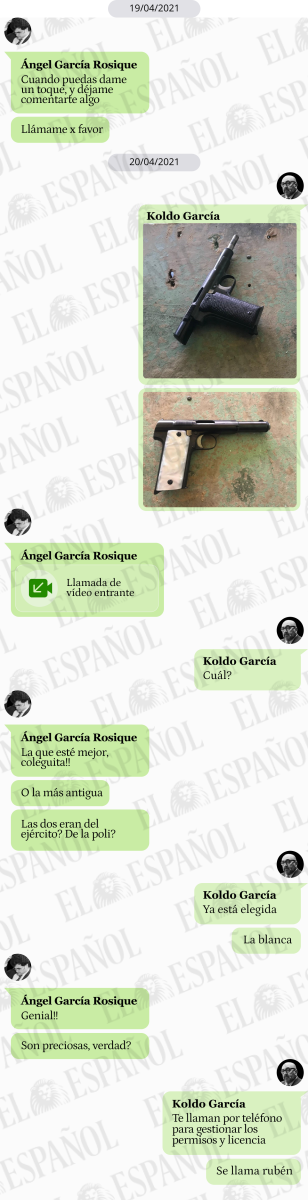 Conversación entre Ángel García Rosique y Koldo García en 2021