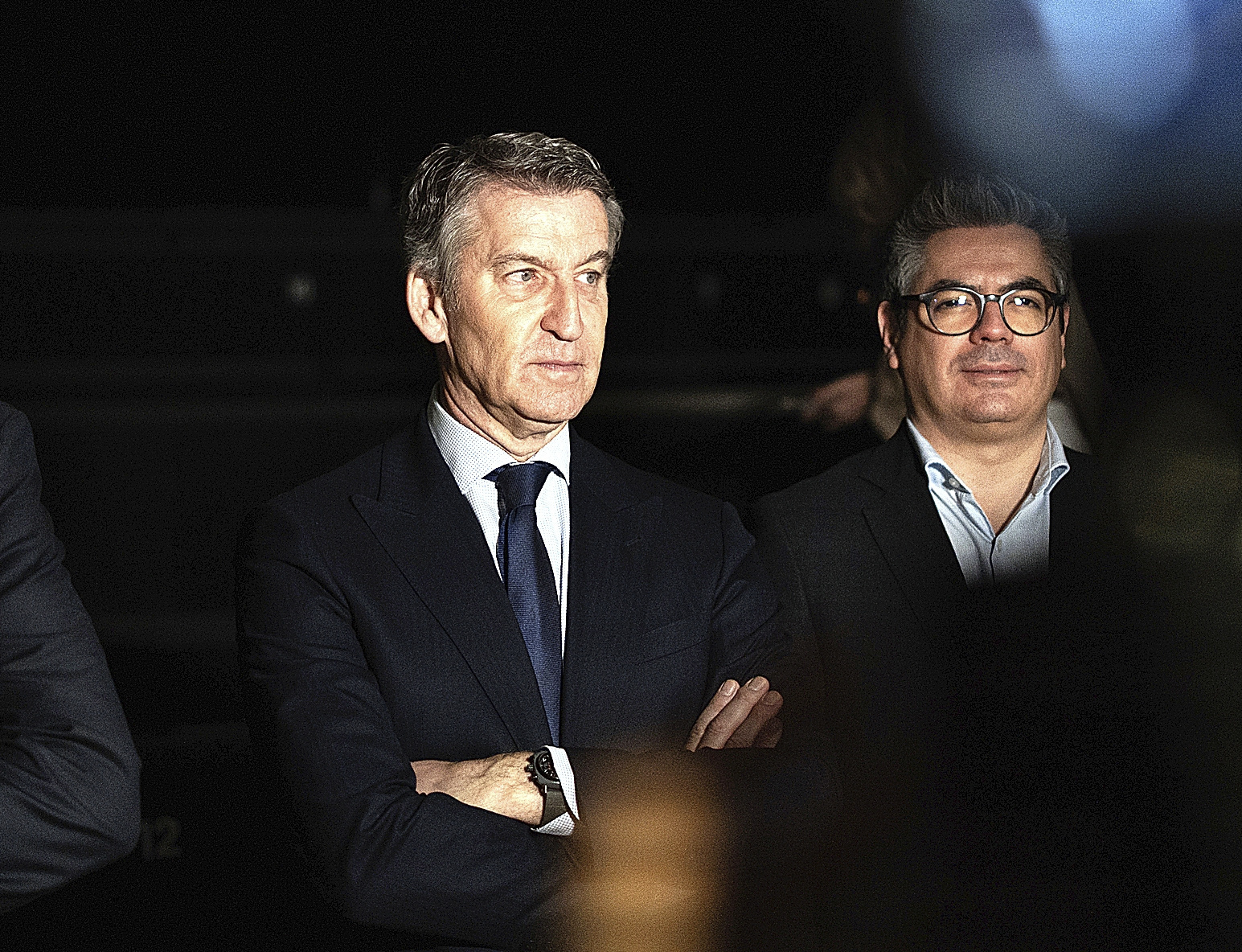 El presidente del PP, Alberto Núñez Feijóo, en la Mercedes-Benz Fashion Week (Madrid) el pasado 20 de marzo.