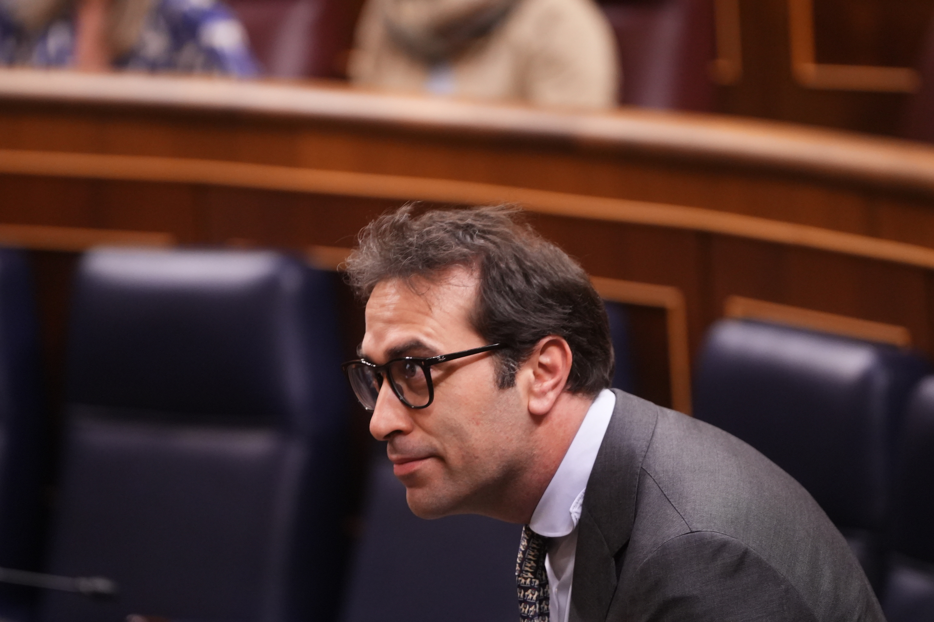 El ministro de Economía, Carlos Cuerpo, este jueves en el Congreso de los Diputados