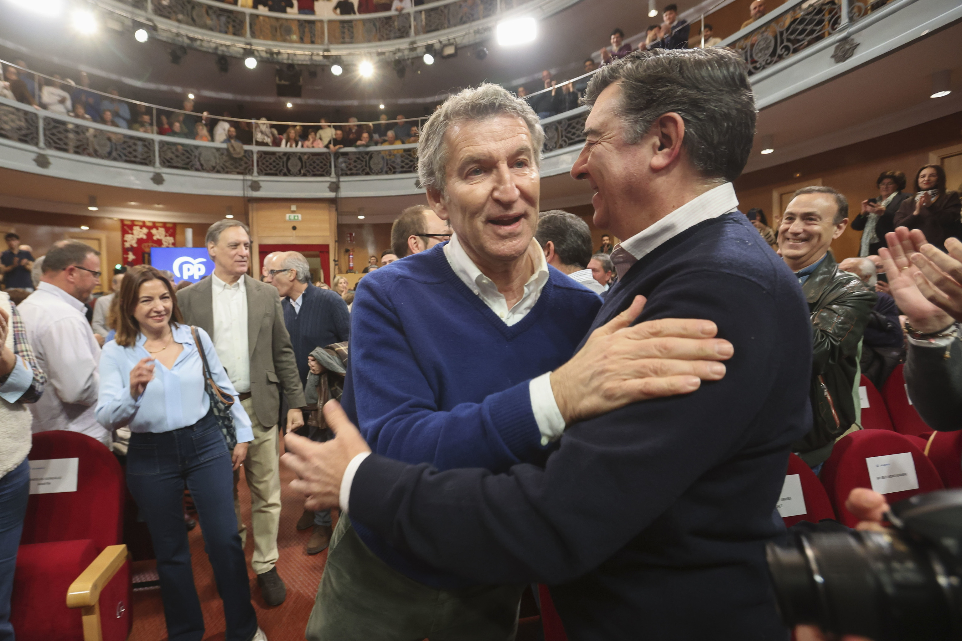 El presidente del Partido Popular, Alberto Núñez Feijóo en el mitin en Ciudad Rodrigo (Salamanca)