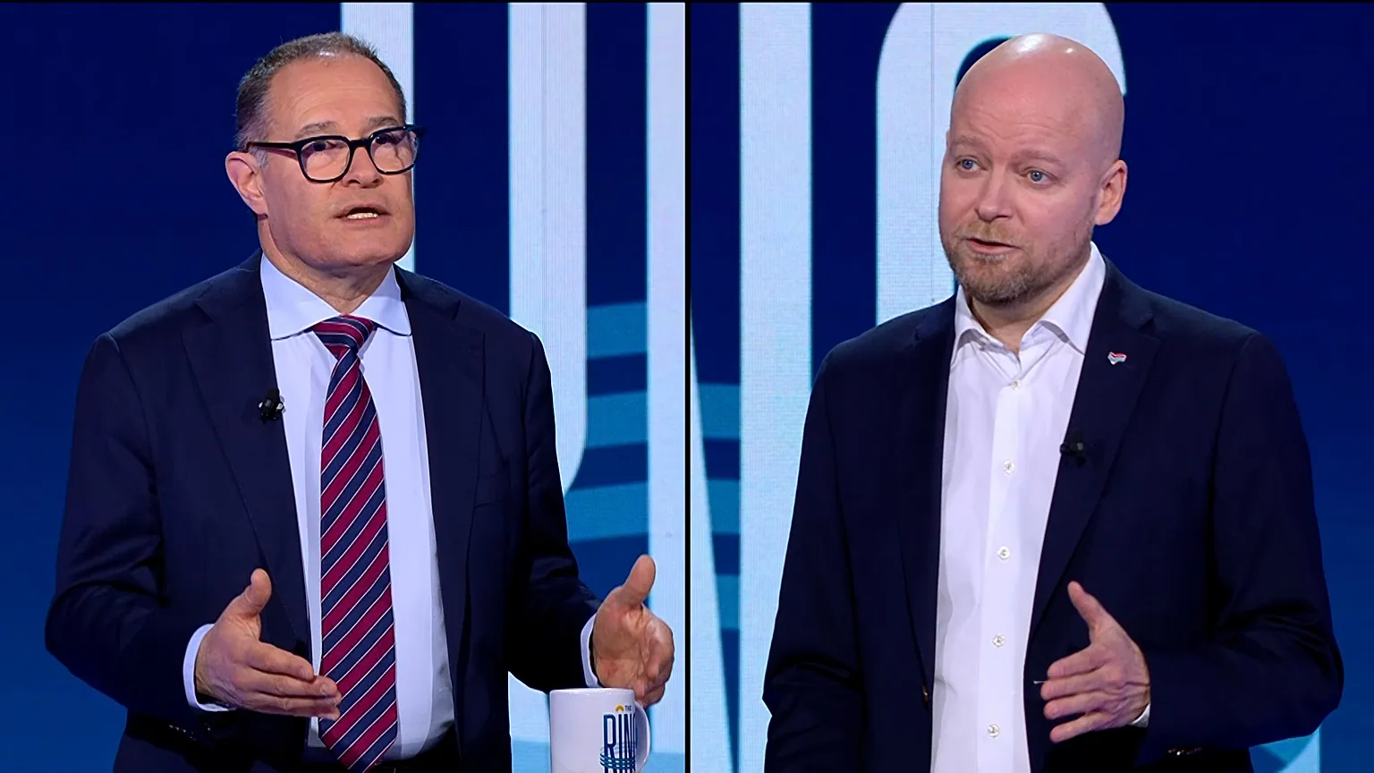 MEPs Fabrice Leggeri (Patriots for Europe) and Jussi Saramo (The Left)