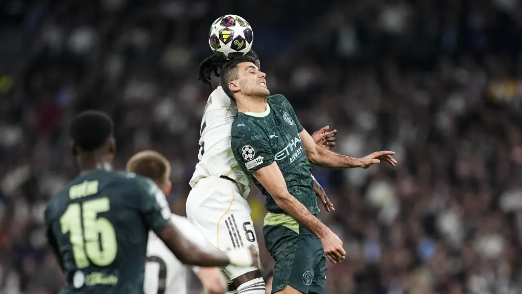 Rodri Hernández, en acción durante el Real Madrid - Manchester City de Champions League