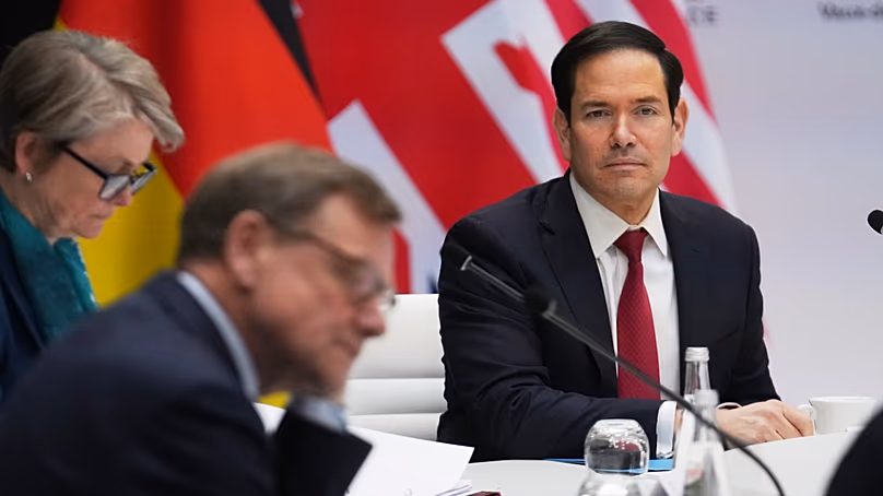 Marco Rubio at the G7 meeting.