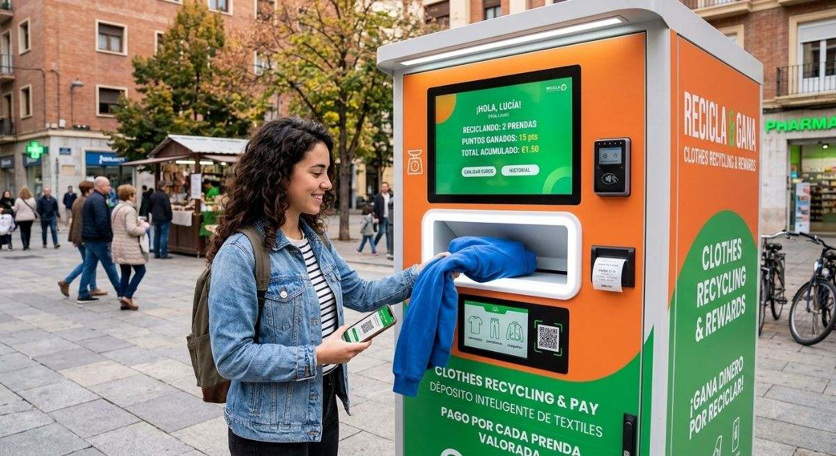 España tendrá contenedores inteligentes que te pagarán por reciclar ropa