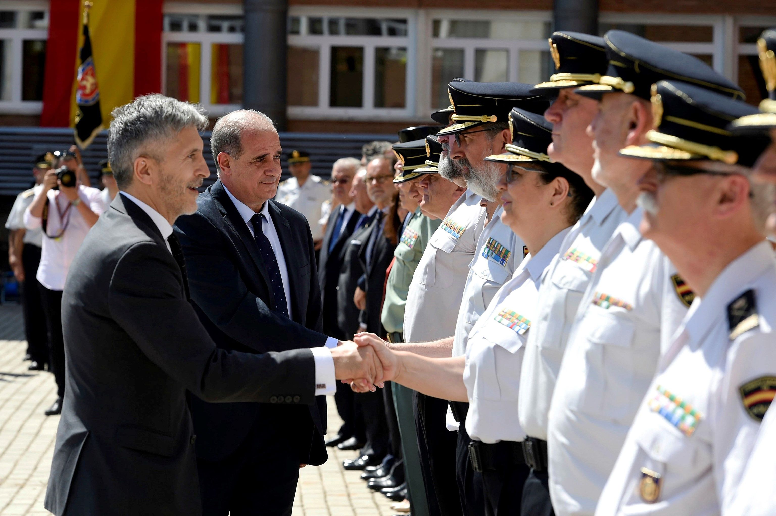 Francisco Pardo, en su toma de posesión como director de la Policía en 2018, junto al ministro Fernando Grande-Marlaska.