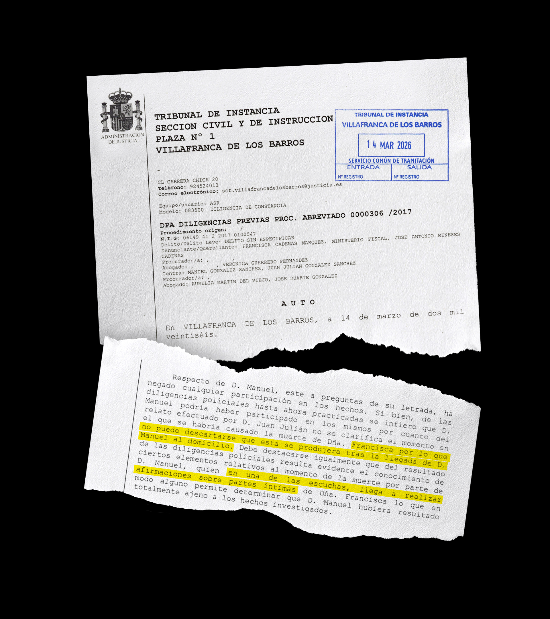 La investigación implica al hermano mayor en el homicidio "violento" de Francisca Cadenas: "No se puede descartar"