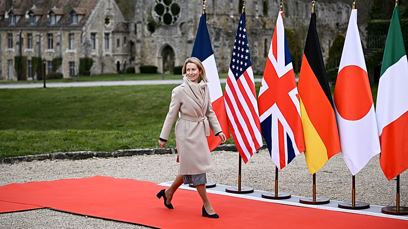 Kaja Kallas at the G7 meeting.