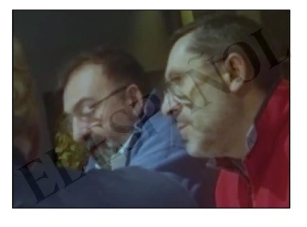 Koldo y el empresario Ruz, en la marisquería La Chalana el 8 de febrero de 2023.