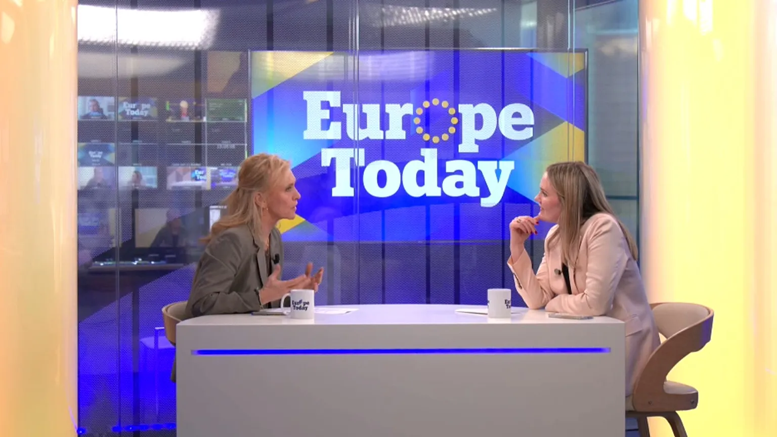 Þorgerður Katrín Gunnarsdóttir, Icelandic Minister for Foreign Affairs, talks to Euronews
