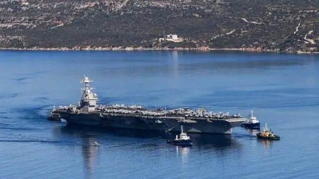 El portaaviones de la Armada de Estados Unidos USS Gerald R. Ford. Imagen del 26 de febrero de 2026.