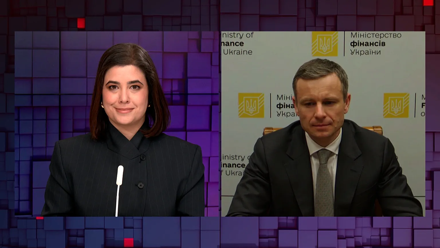 Maria Tadeo, Euronews &amp; Sergii Marchenko, Ukrainian Fianance Minister