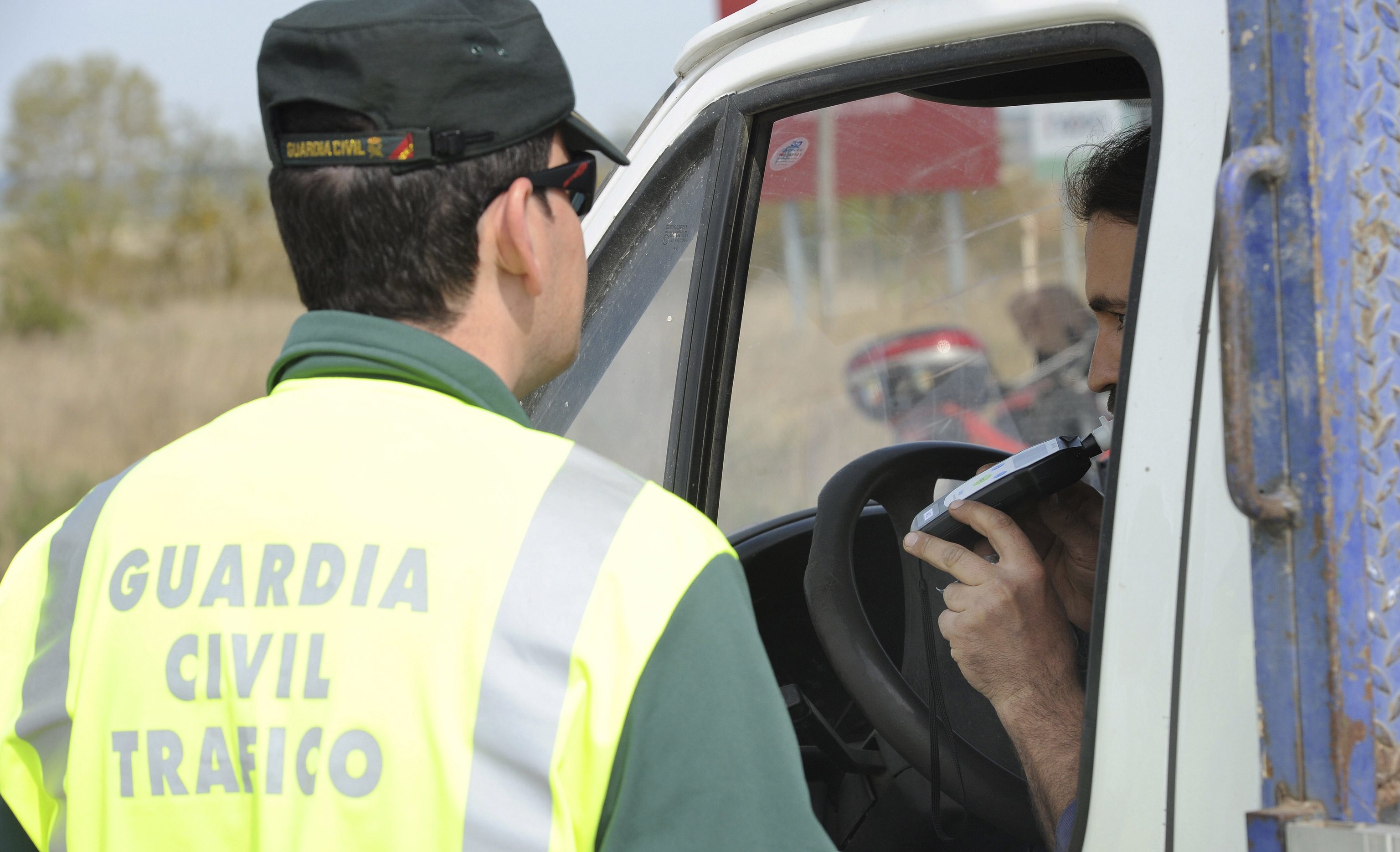Control de alcoholemia de la Guardia Civil.