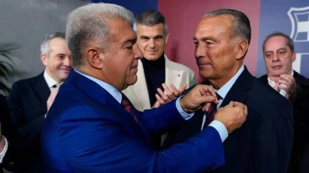 Laporta, junto a Rafa Yuste