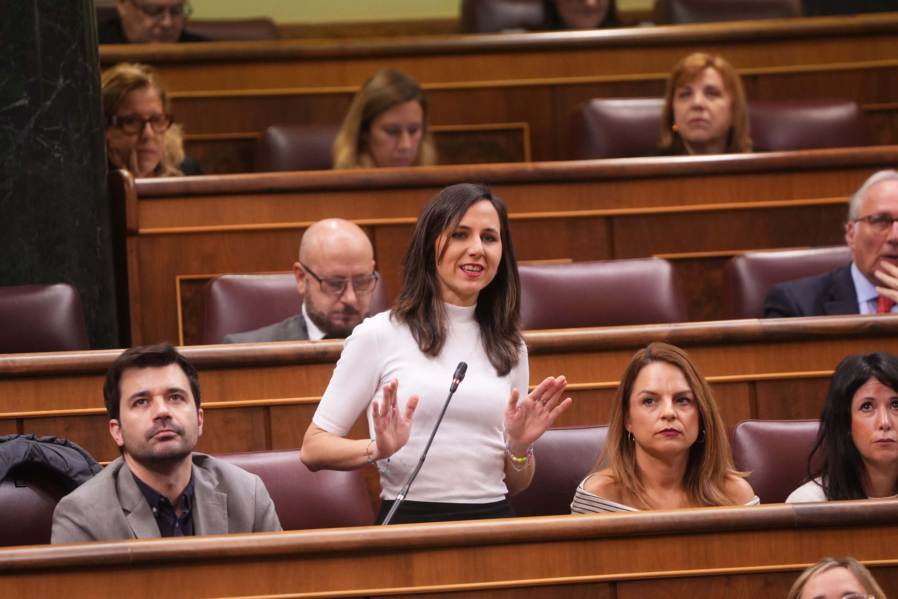 La líder de Podemos, Ione Belarra, el miércoles en el Congreso.