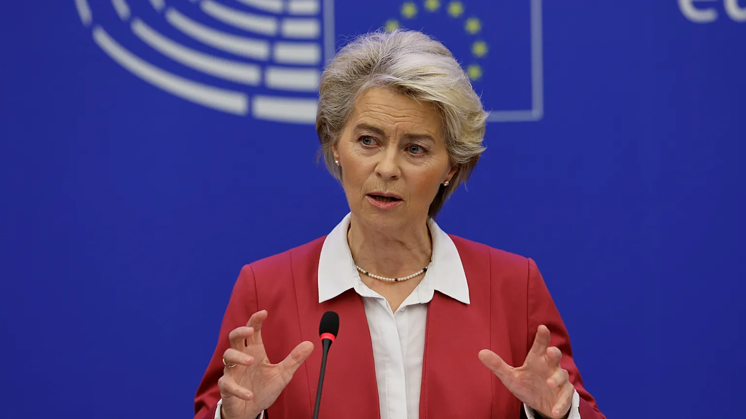 European Commission President Ursula von der Leyen at the European Parliament, Oct. 2022.