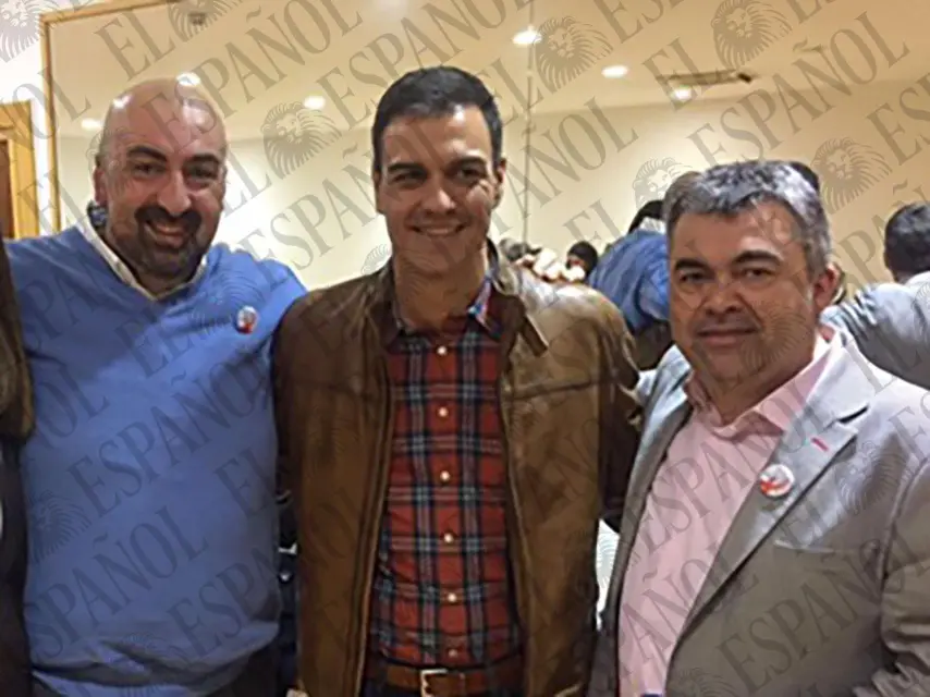 Koldo García, Pedro Sánchez y Santos Cerdán