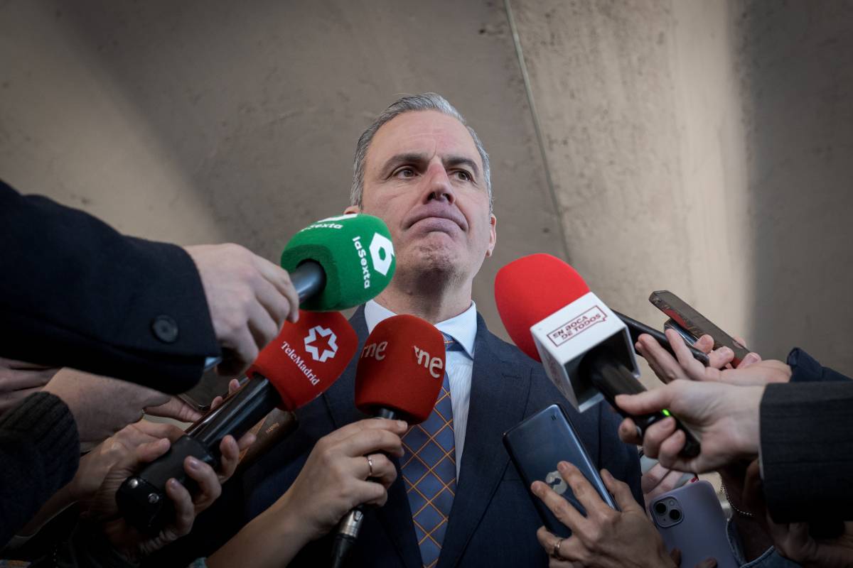 Francisco Javier Ortega Smith, ante los medios de comunicación en una imagen de archivo