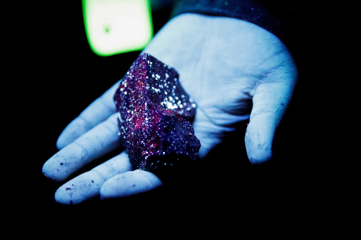 FILE PHOTO: Tungsten is illuminated