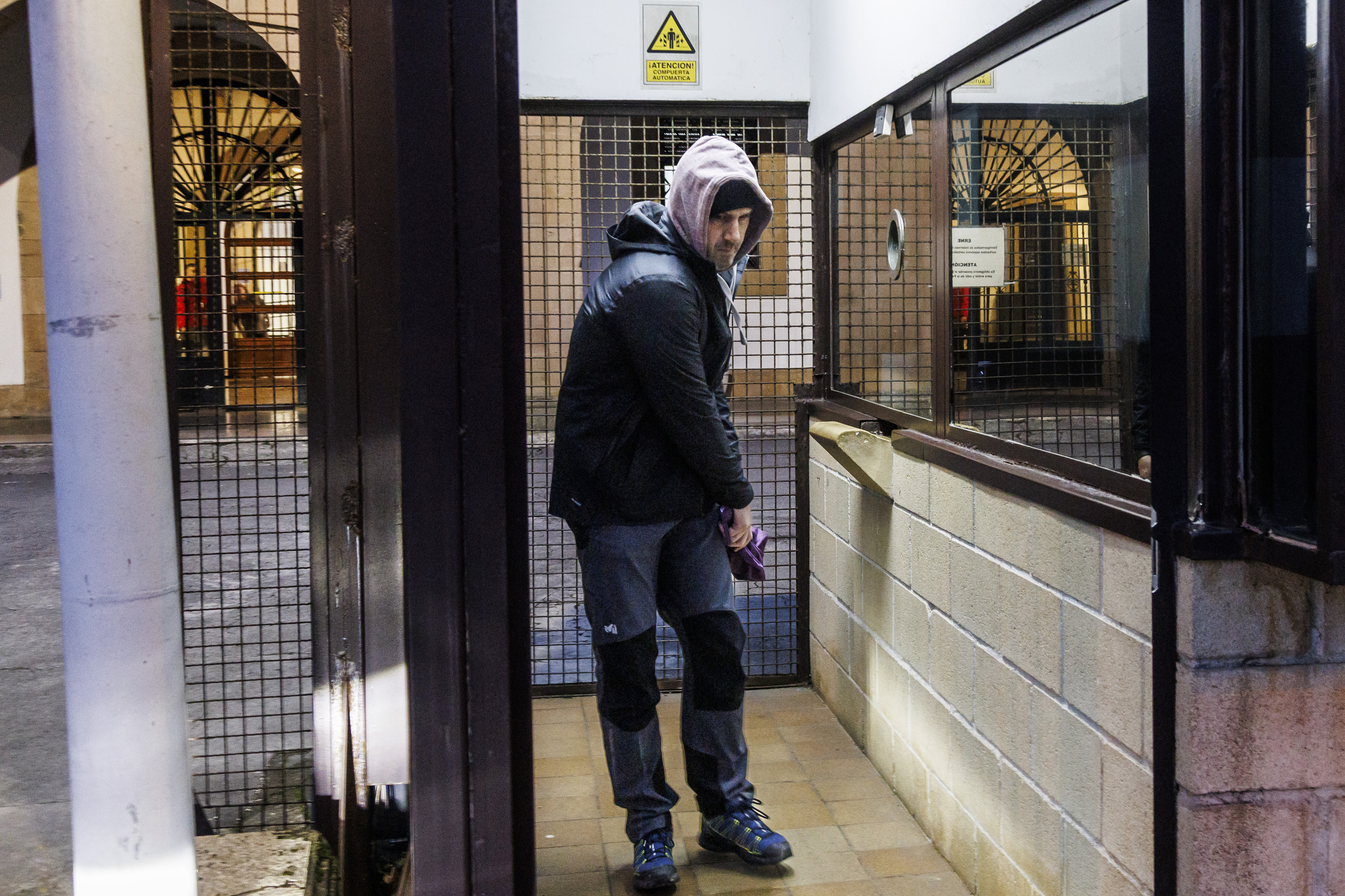 Miguel G. Aspiazu, alias 'Txeroki', a la salida de la cárcel de Matutene (San Sebastián) el pasado febrero.