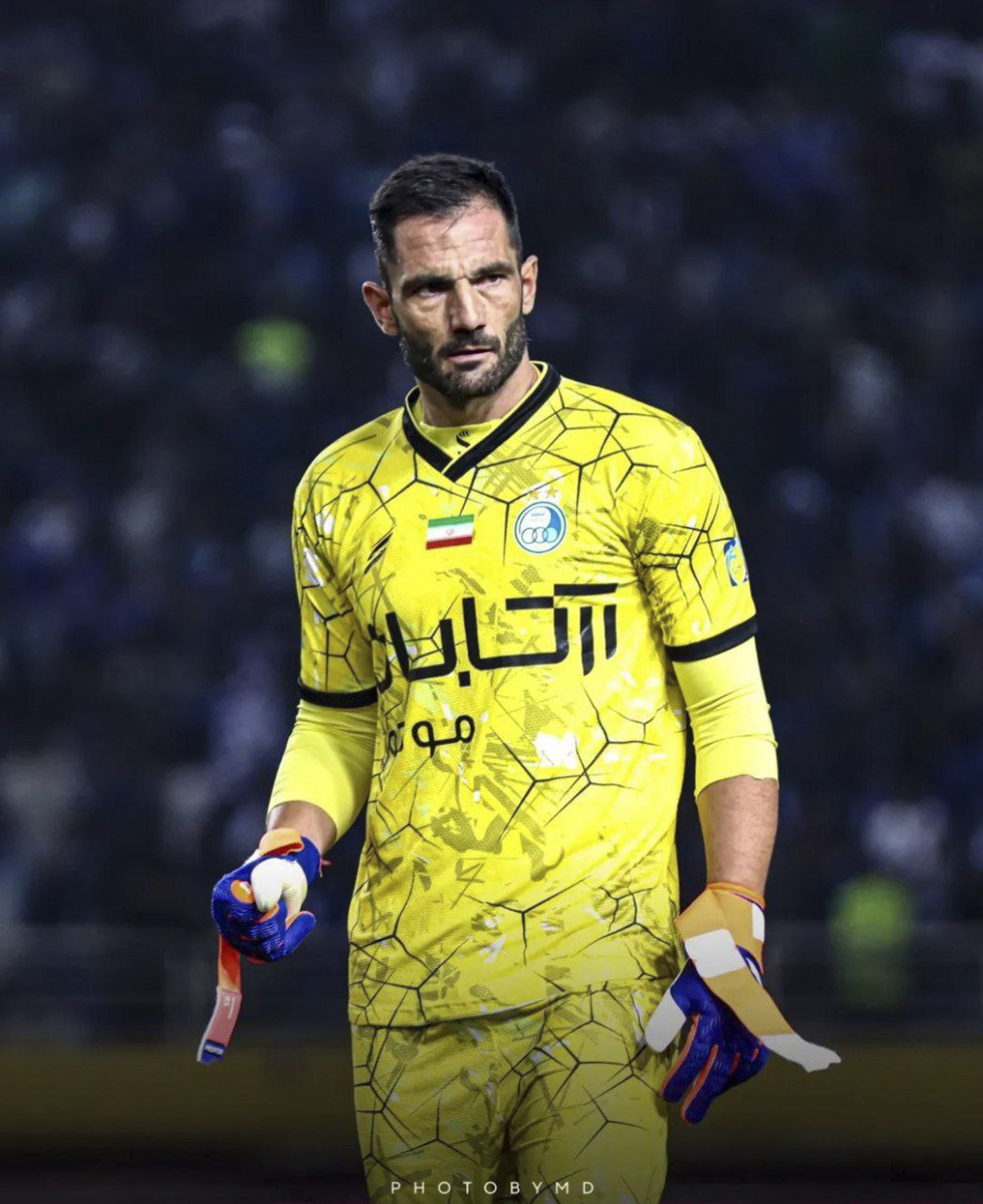 El jugador Antonio Adán durante un partido de la liga iraní de fútbol a finales de 2025
