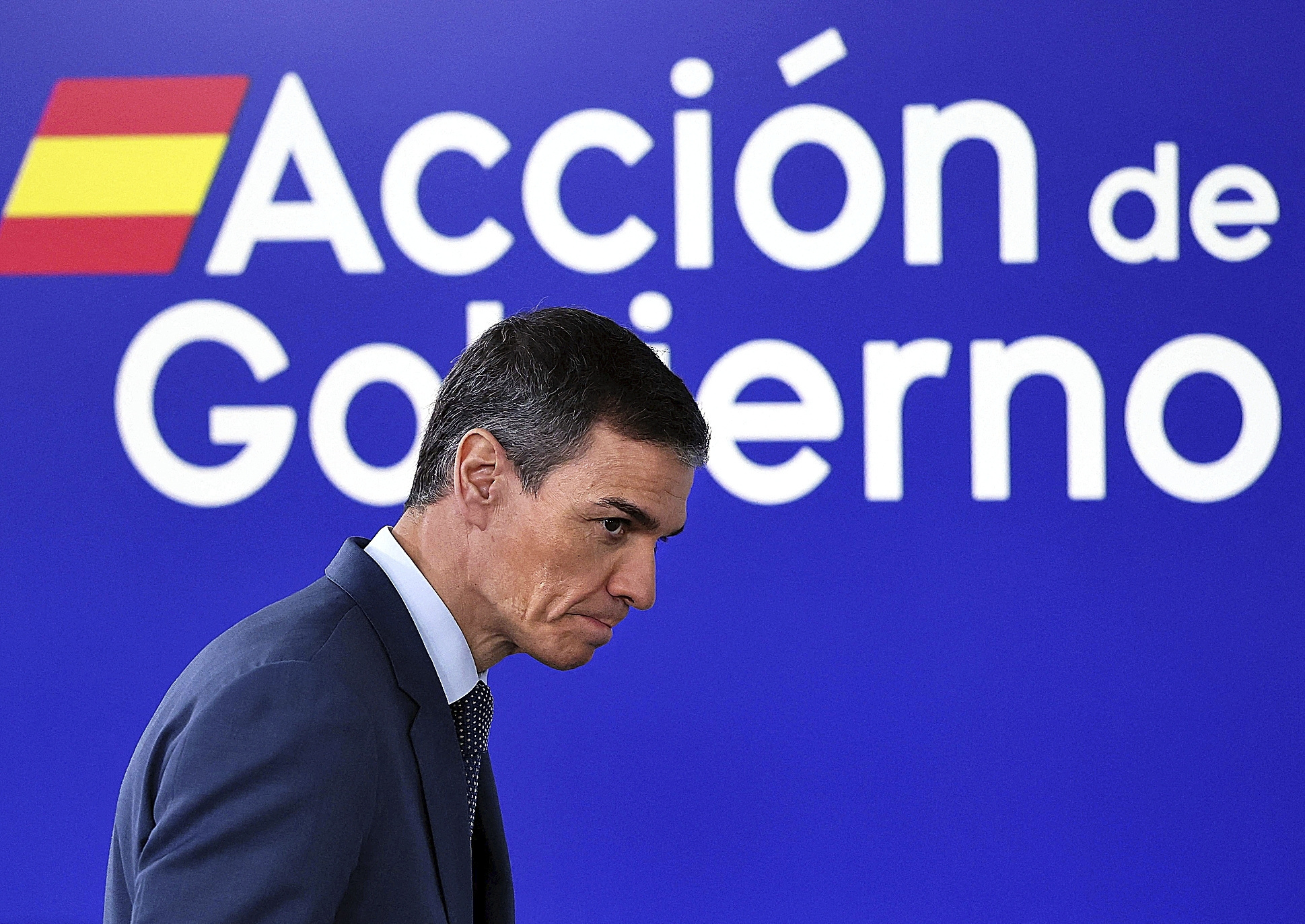 Pedro Sánchez, tras el Consejo de Ministros.