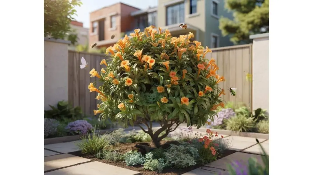 Adiós a las plantas secas: la Tecomaria capensis 'Cape Town Orange' que florece sin agua