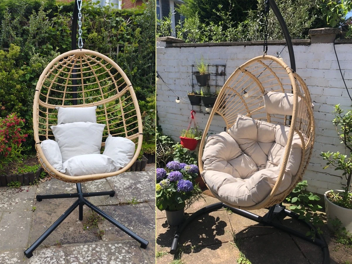 Adiós terrazas vacías: el secreto de Home Bargains y su Outmore Garden Cairo Hanging Egg Chair para renovar tu hogar por 84€ - image 1