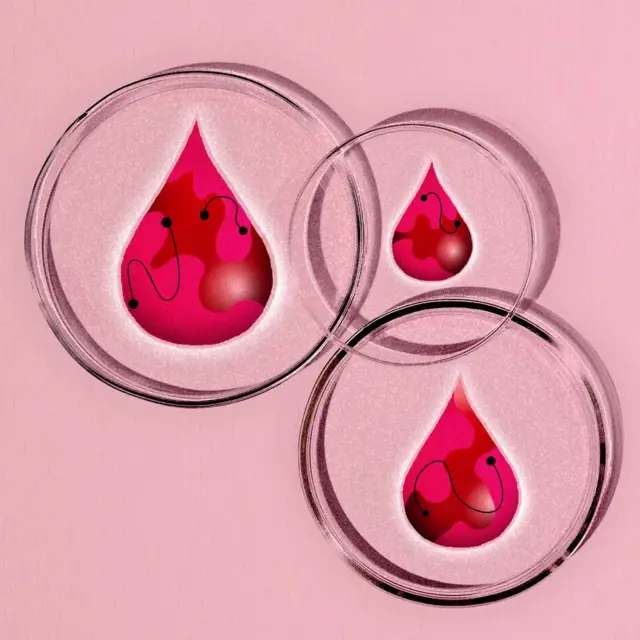 Ilustración con gotas de sangre