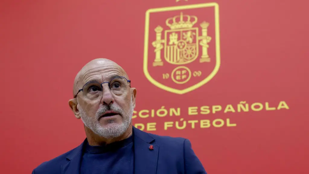 Luis de la Fuente, en rueda de prensa con la Selección