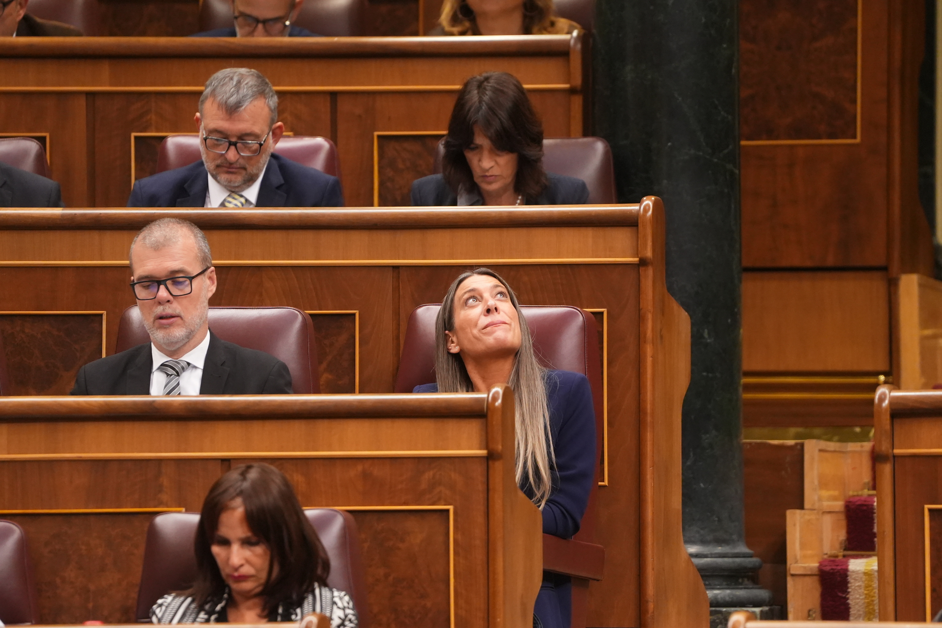 Nogueras y otros diputados de Junts, este jueves, en el Congreso.