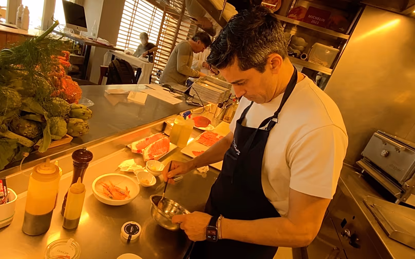 Pablo Sánchez López, chef and co-owner at the restaurant Los Marinos José