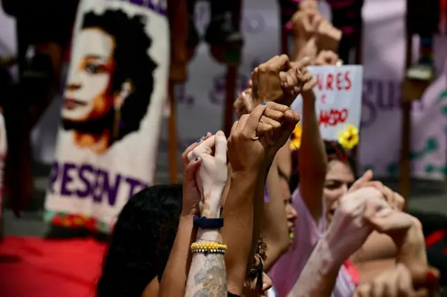 Una demostración en Brasil. 