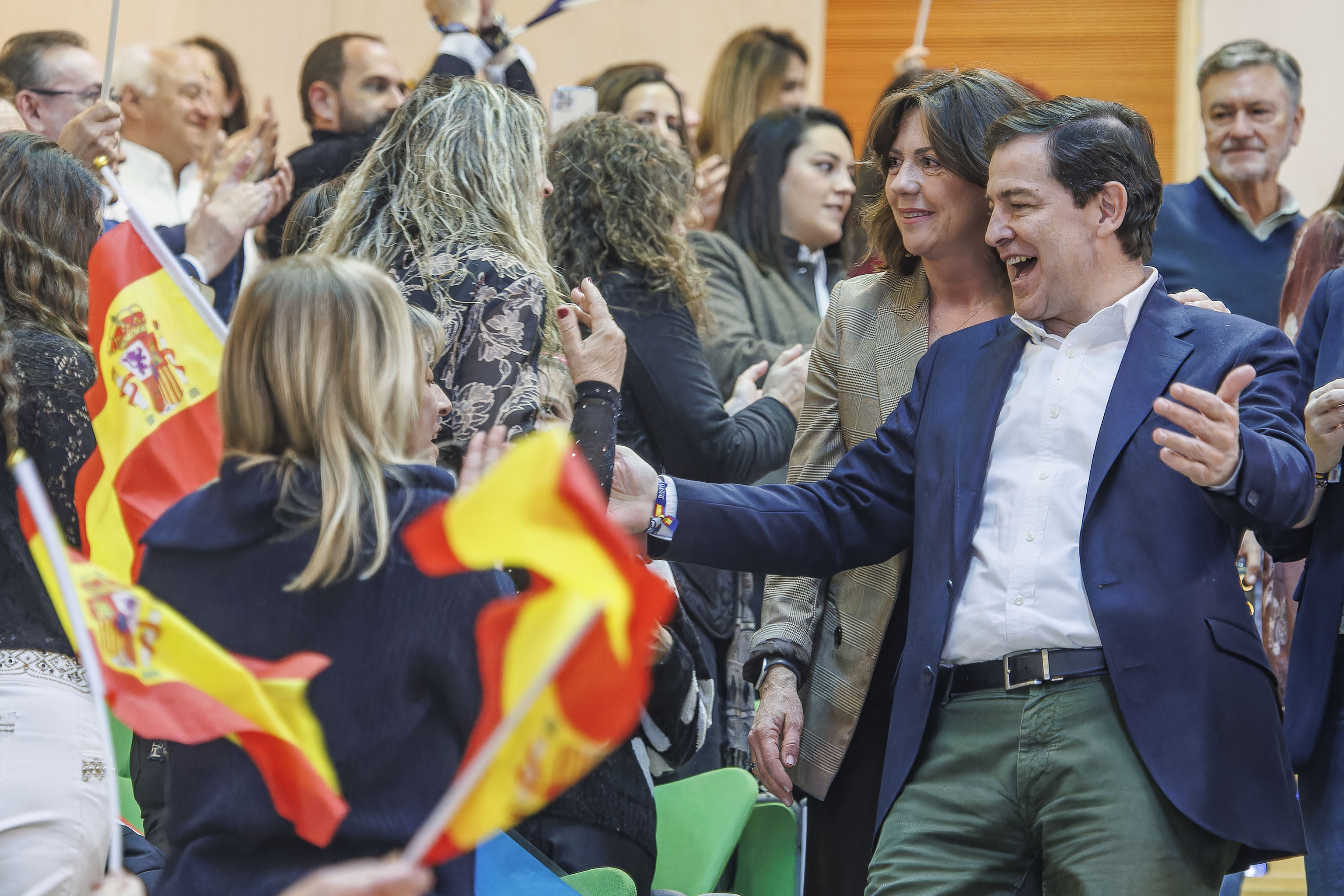El candidato del PP a la reelección como presidente de la Junta de Castilla y León, Alfonso Fernández Mañueco, en Burgos.