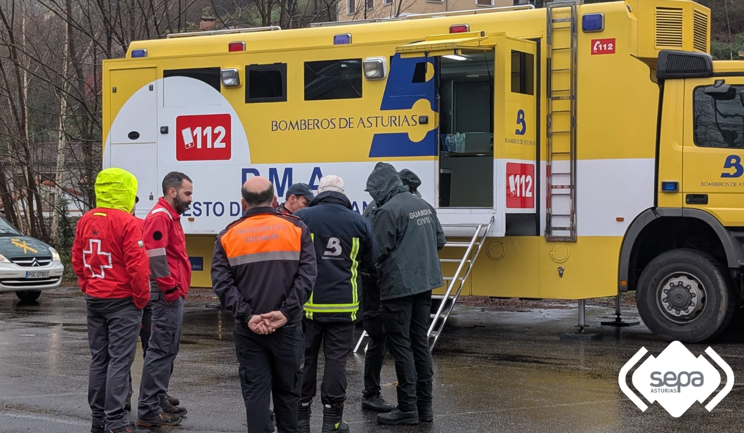 Imagen de los equipos de búsqueda distrbuida por SEPA (Asturias)