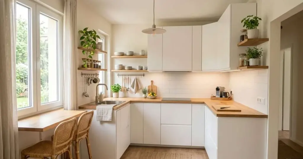 Cocinas pequeñas: trucos de color y organización para que parezcan el doble de grandes