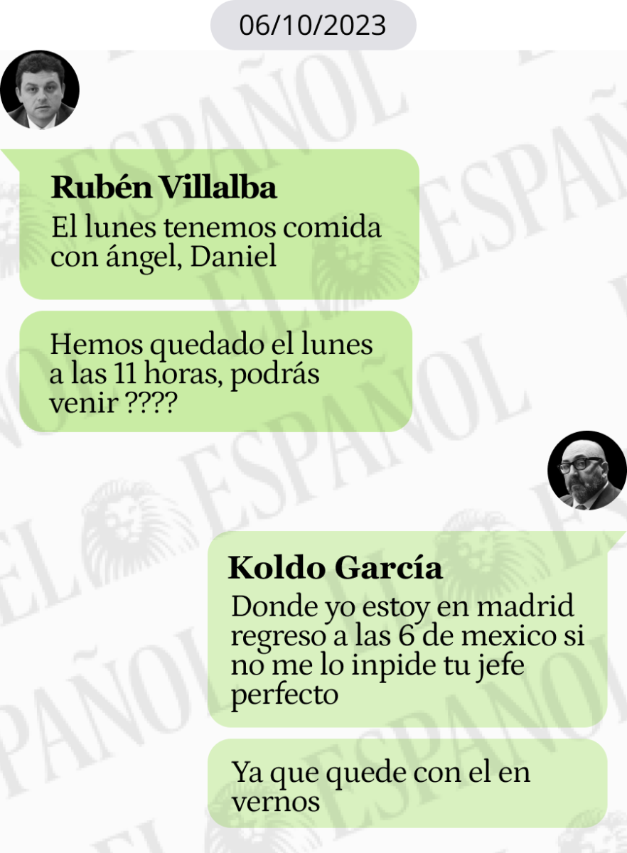 Conversación entre Ruben Villalba y Koldo García en 2023