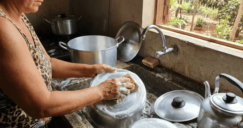 Dejé el detergente líquido y cambié a jabón de coco en barra para la vajilla, y te cuento cuál es la diferencia REAL