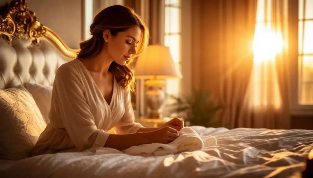 Dormitorio de Umi Pipik: Lujo silencioso y luz cálida para reducir el estrés