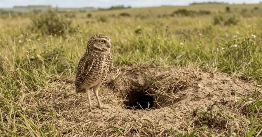 El búho excavador: el guardián nocturno que libera tu terreno de ratones y escorpiones