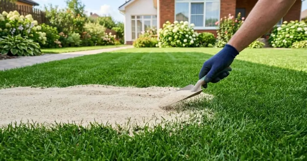 El secreto de los jardines perfectos: la arena fina que elimina los baches del césped