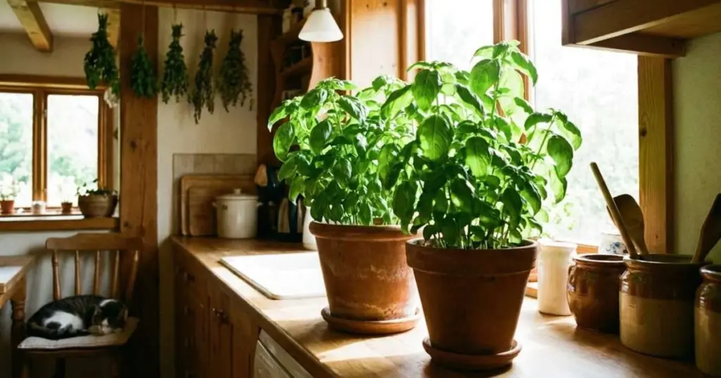 El secreto para que el albahaca dure años no es el sol, sino podar las flores