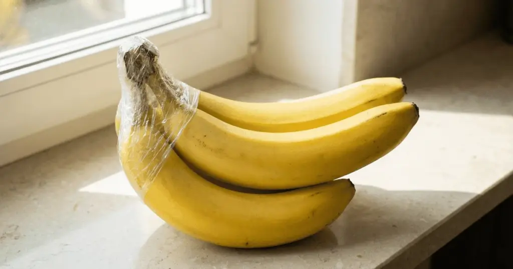 El truco del papel film que prolonga la vida de tus bananas