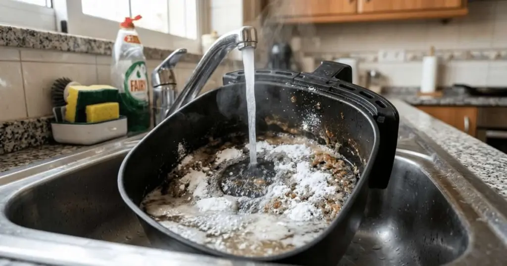 El truco secreto para dejar tu freidora de aire impecable en minutos